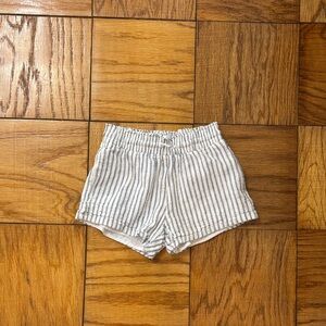 Abercrombie Kids White and Gray Striped Shorts
